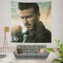 Competitive English Player David Beckham Tapestry