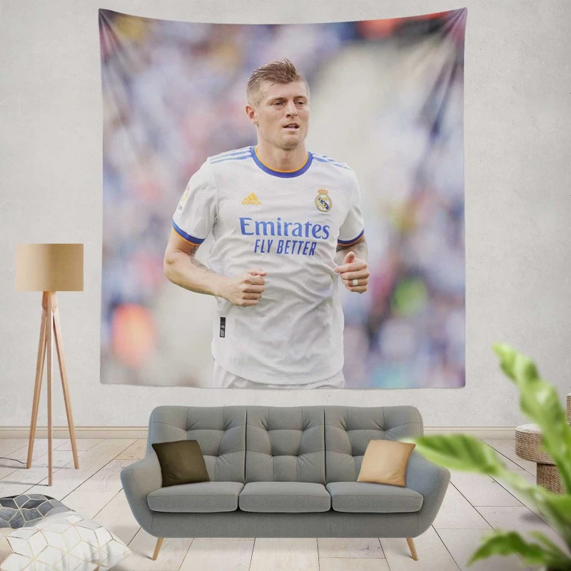 Confident Soccer Player Toni Kroos Tapestry