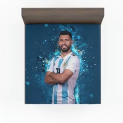Copa America Soccer Player Sergio Aguero Fitted Sheet