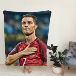 Cristiano Ronaldo 2022 World Cup Soccer Player Fleece Blanket