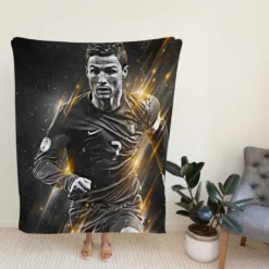 Cristiano Ronaldo Active Soccer Player Fleece Blanket