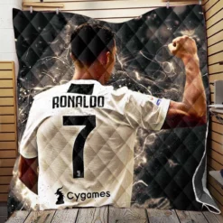 Cristiano Ronaldo Gracious CR7 Footballer Player Quilt Blanket