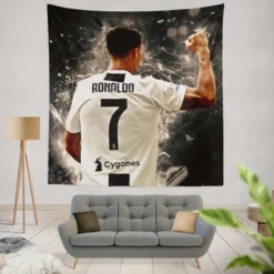 Cristiano Ronaldo Gracious CR7 Footballer Player Tapestry