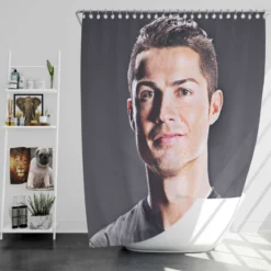 Cristiano Ronaldo Humble Football Player Shower Curtain