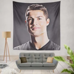 Cristiano Ronaldo Humble Football Player Tapestry