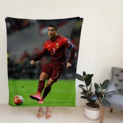 Cristiano Ronaldo Portugal Footballer Fleece Blanket
