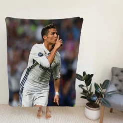 Cristiano Ronaldo Rapid Football Player Fleece Blanket