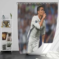 Cristiano Ronaldo Rapid Football Player Shower Curtain