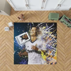 Cristiano Ronaldo Real Madrid La Liga Star Player Rug