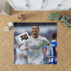 Cristiano Ronaldo Real Madrid sports Player Rug
