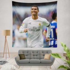Cristiano Ronaldo Real Madrid sports Player Tapestry