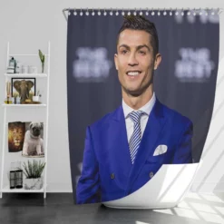 Cristiano Ronaldo dos Santos Aveiro Soccer Player Shower Curtain