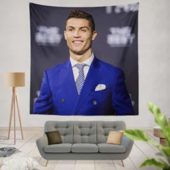 Cristiano Ronaldo dos Santos Aveiro Soccer Player Tapestry