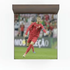 Cristiano Ronaldo energetic Football Player Fitted Sheet