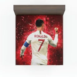 Cristiano Ronaldo lean Soccer Player Fitted Sheet