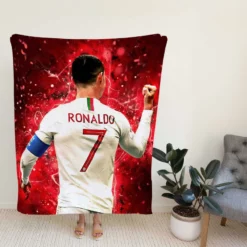 Cristiano Ronaldo lean Soccer Player Fleece Blanket