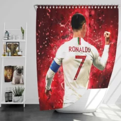 Cristiano Ronaldo lean Soccer Player Shower Curtain