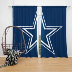 Dallas Cowboys NFC Champion Football Club Window Curtain