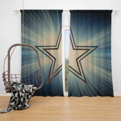 Dallas Cowboys Popular NFL Football Team Window Curtain