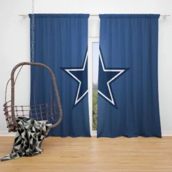 Dallas Cowboys Professional American Football Team Window Curtain
