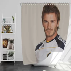 David Beckham Strong Galaxy Player Shower Curtain