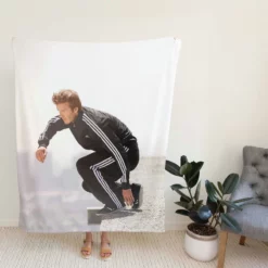 David Beckham in Nike Black Kit Fleece Blanket