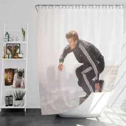 David Beckham in Nike Black Kit Shower Curtain