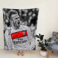 David Beckham in PSG Fleece Blanket