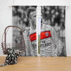David Beckham in PSG Window Curtain