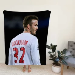 David Beckham in White Jersey Fleece Blanket