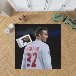 David Beckham in White Jersey Rug