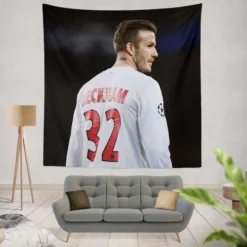 David Beckham in White Jersey Tapestry