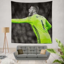 David de Gea Classic Manchester United Football Player Tapestry