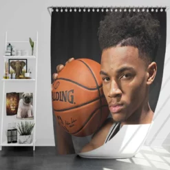 Dejounte Murray Popular NBA Basketball Player Shower Curtain