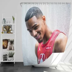 Dejounte Murray Professional NBA Basketball Player Shower Curtain