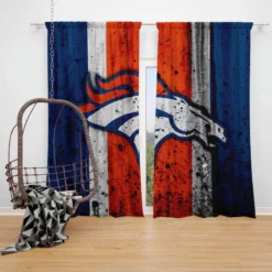 Denver Broncos Excellent NFL Team Window Curtain