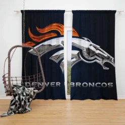 Denver Broncos Professional NFL Club Window Curtain