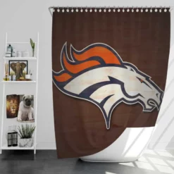 Denver Broncos Strong NLF Football Club Shower Curtain