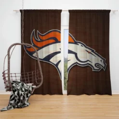Denver Broncos Strong NLF Football Club Window Curtain