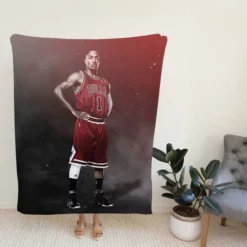 Derrick Rose Chicago Bulls NBA Basketball Player Fleece Blanket