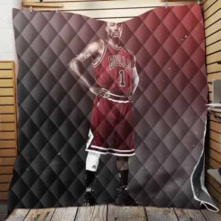 Derrick Rose Chicago Bulls NBA Basketball Player Quilt Blanket