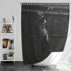Dez Bryant Energetic NFL Football Player Shower Curtain