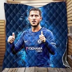 Eden Hazard Chelsea Midfield Football Player Quilt Blanket