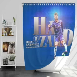Eden Hazard  Chelsea Star Player Shower Curtain