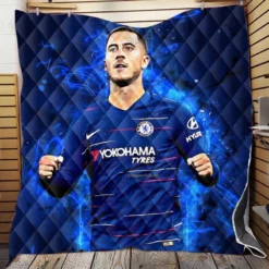 Eden Hazard Popular Chelsea Football Player Quilt Blanket