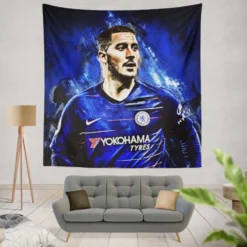 Eden Hazard Sensational Football Tapestry