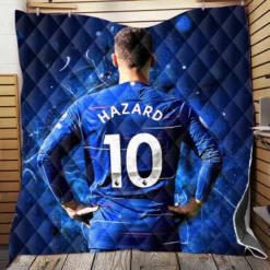 Eden Hazard in Number Ten jersey Quilt Blanket