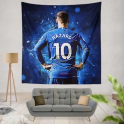 Eden Hazard in Number Ten jersey Tapestry