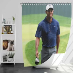 Eldrick Tont Tiger Woods is an American professional golfer Shower Curtain