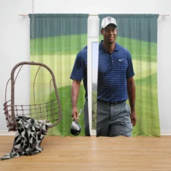Eldrick Tont Tiger Woods is an American professional golfer Window Curtain